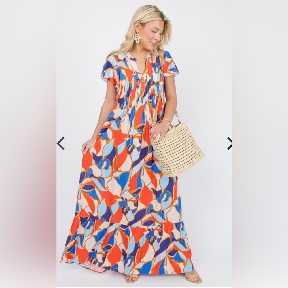 Vibrant Easal Multicolor Maxi Dress